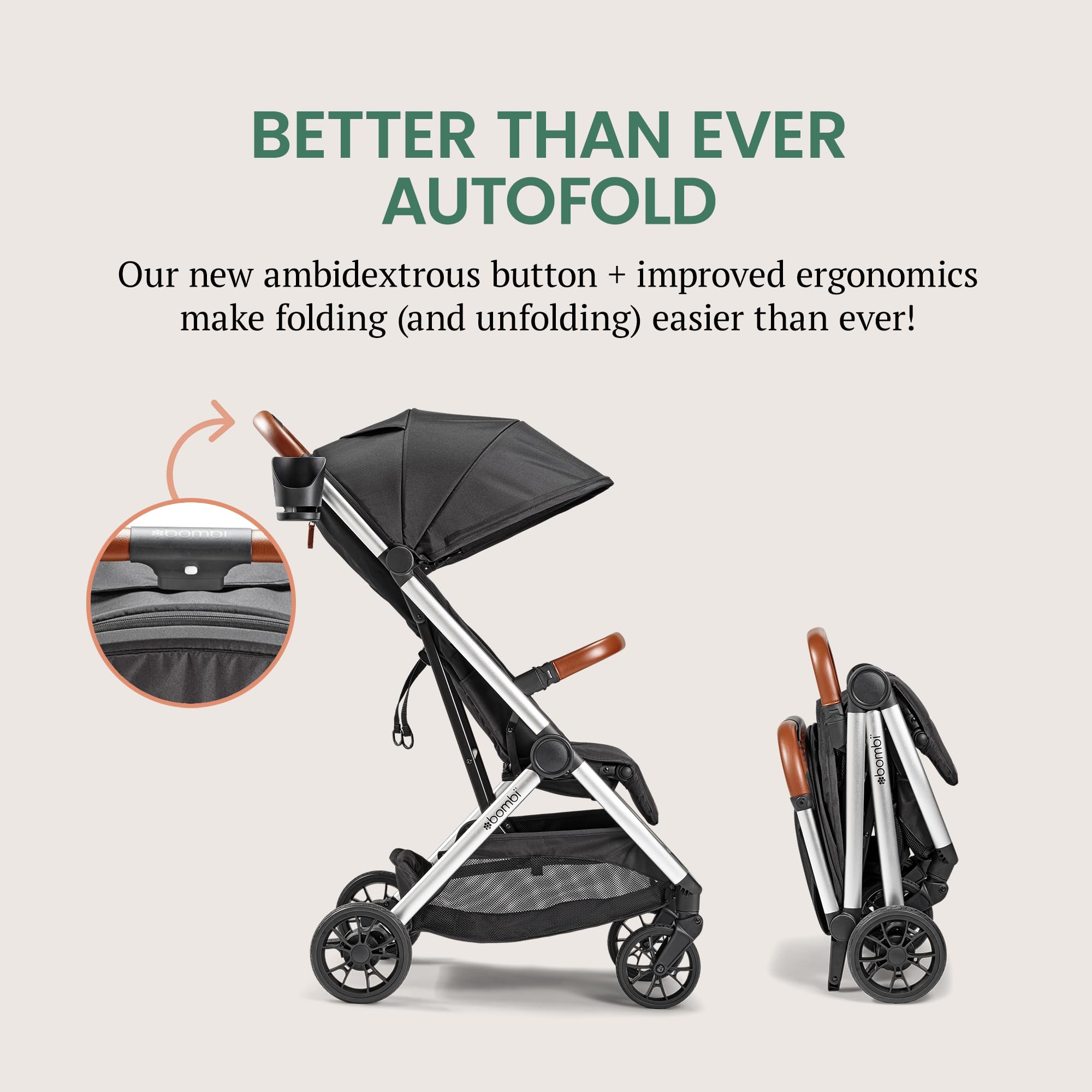 Bombi BeBee V2 infinite recline for comfortable rides