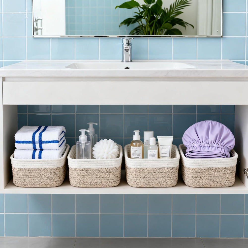 BOMINICA bathroom organization baskets tidy toiletries