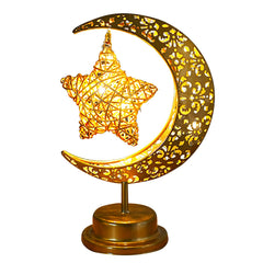 BomKra Half Moon Light with crescent base for Ramadan ambiance, wireless placement.