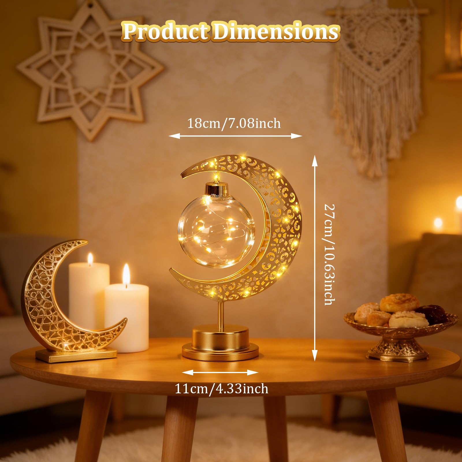 BomKra Moon Star Modeling Lamp highlights Eid celebrations with gentle illumination.