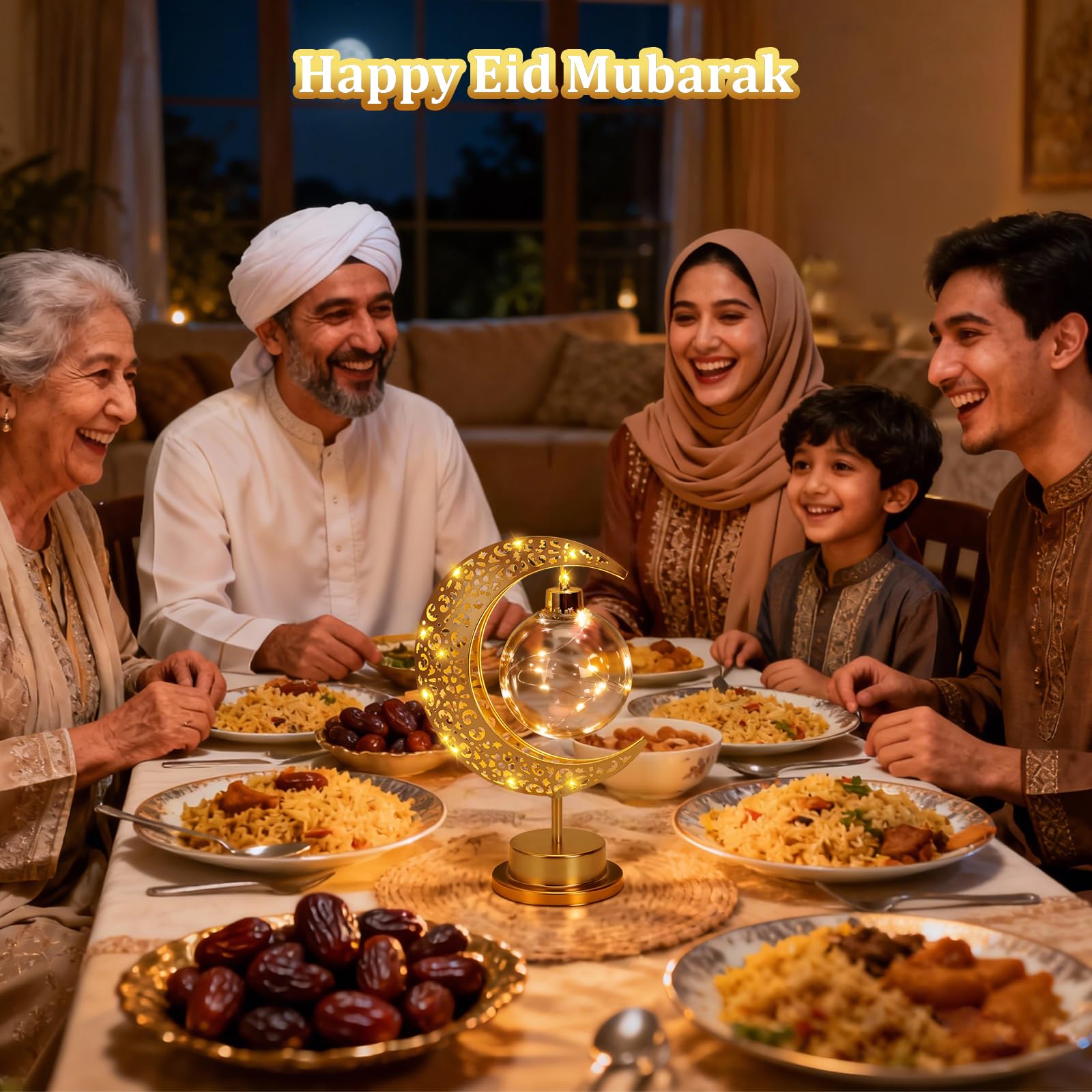 BomKra Ramadan Night Light adds festive warmth to living rooms and desks.