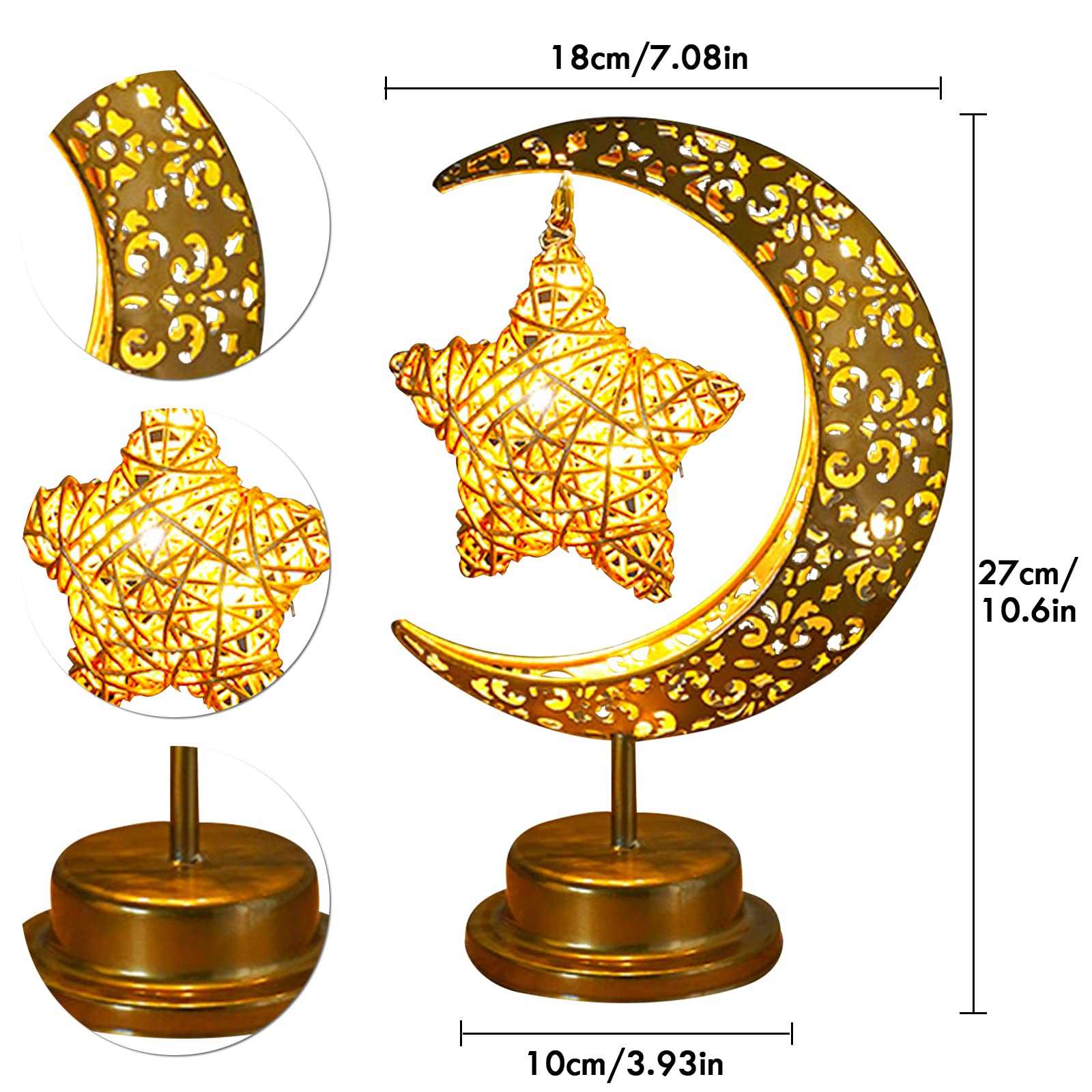 BomKra Ramadan Star decorative lamp adds festive Eid decor with warm glow.