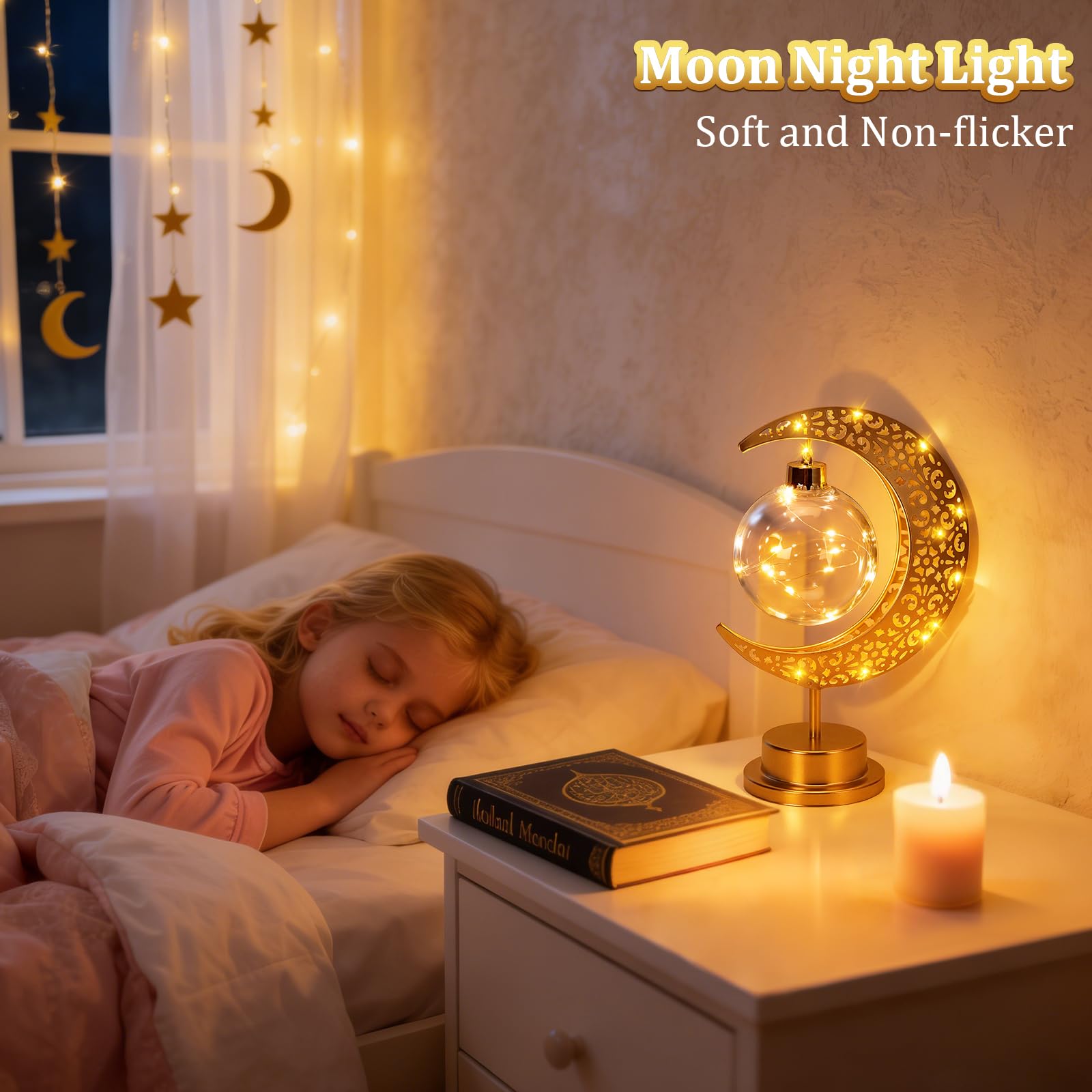 BomKra retro-style lamp brings classic bedroom charm and ambiance.