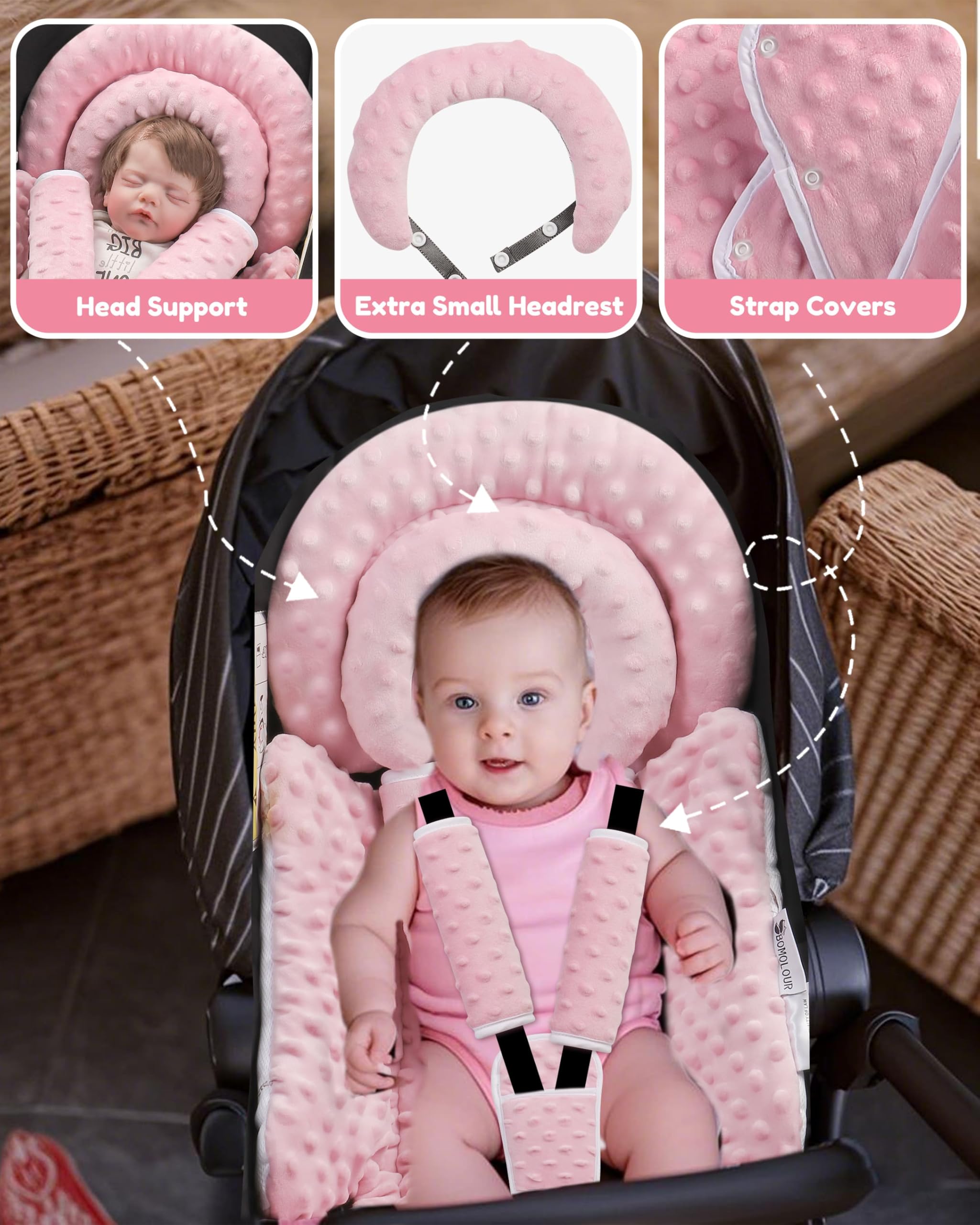 BOMOLOUR prints stimulate visual senses and development during car rides.