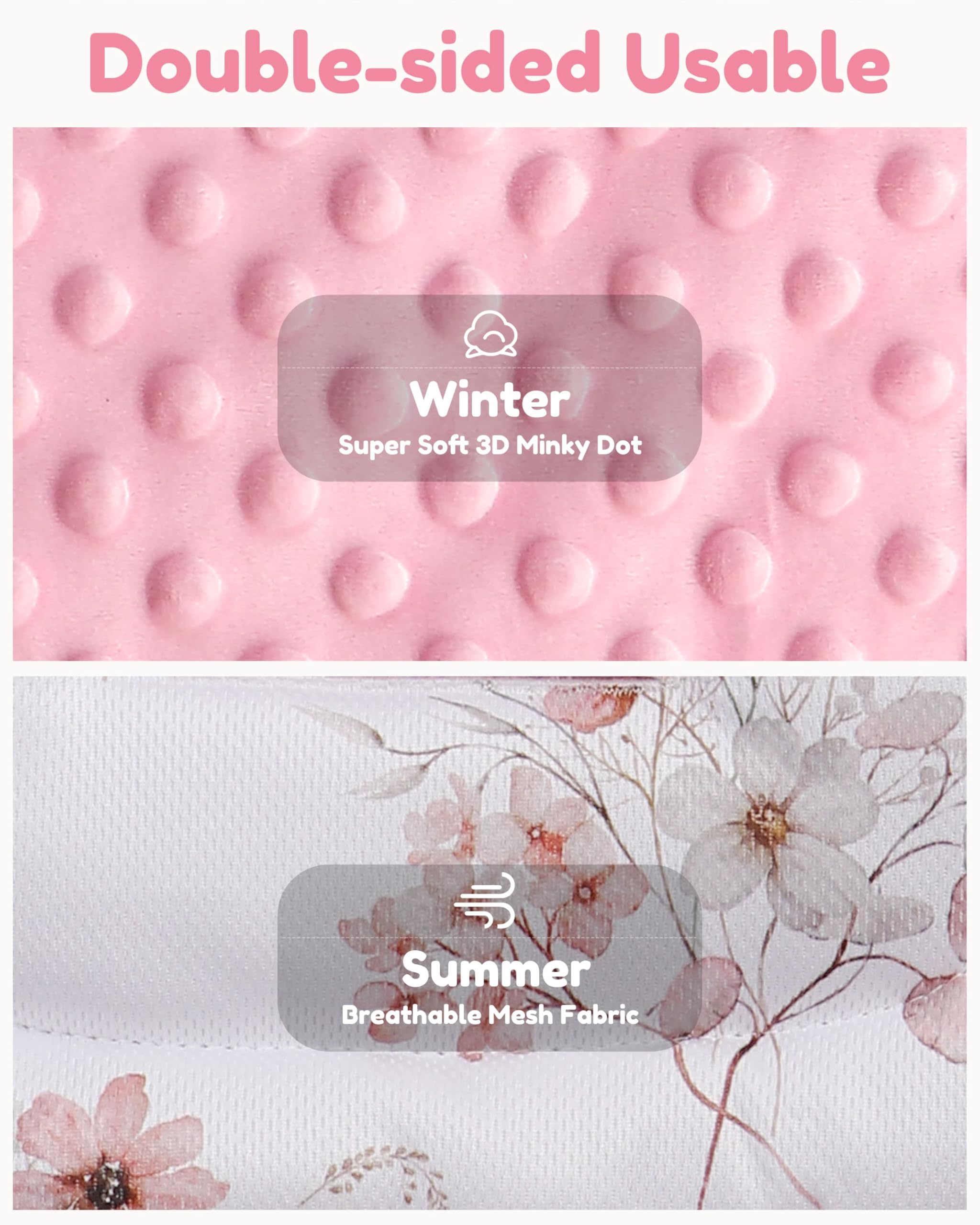 BOMOLOUR strap covers and buckle cover protect baby's shoulders from rubbing.