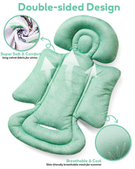 BOMOLOUR reversible head support with plush and mesh sides for all seasons.