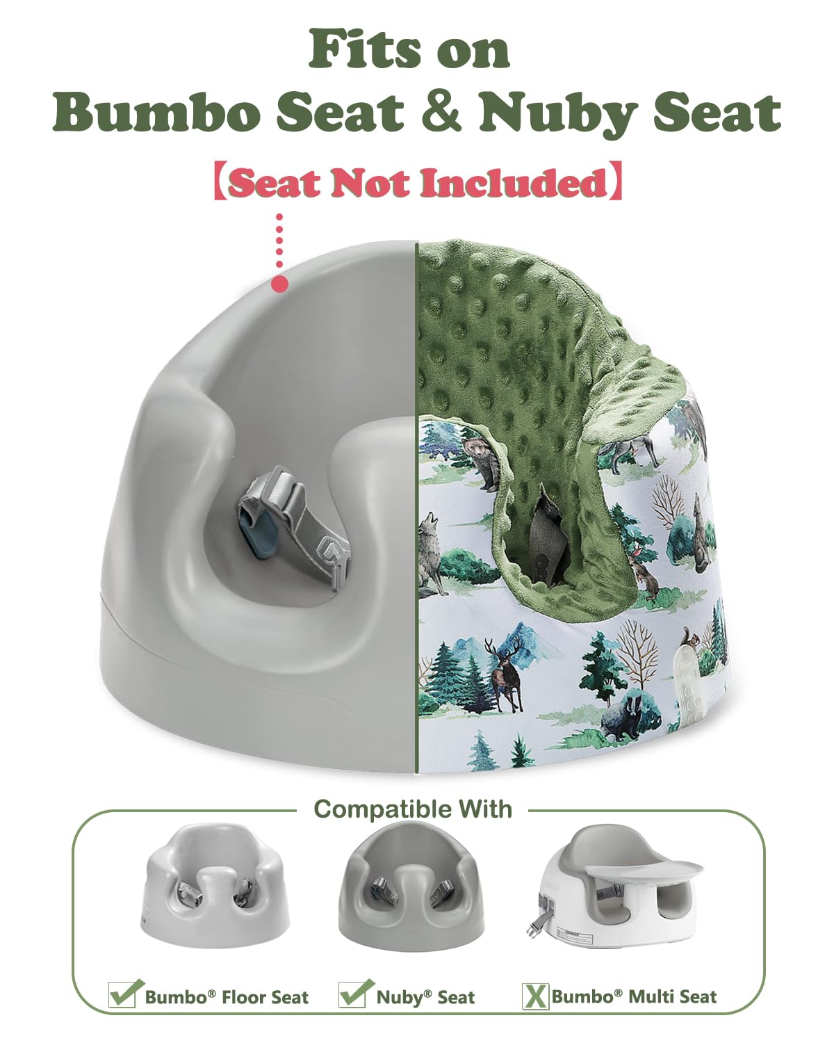 Removable BOMOLOUR seat cover design for quick installation and washing.