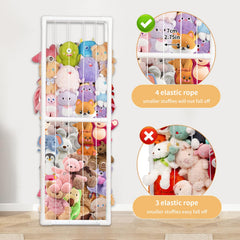 BomSaluka large-capacity unit stores dozens of plush toys neatly.
