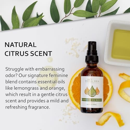 Bona Dea Naturals Feminine Spray shows a light hydrating mist on skin