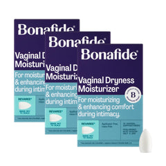 Bonafide Revaree bottle and packaging shown for convenient vaginal moisturization.