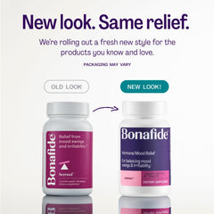 Bonafide Serenol bottle label close-up highlighting plant-based formula