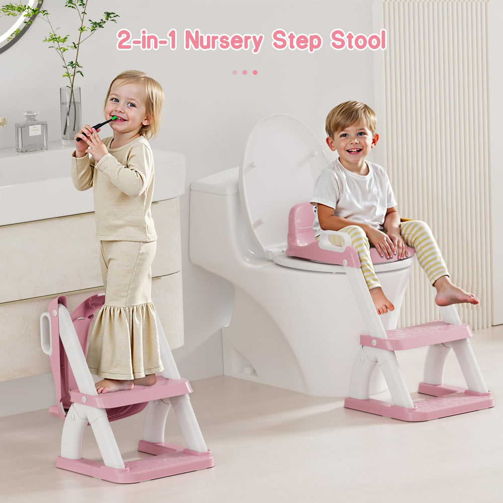 Bonbay potty seat with anti-slip pads keeps it steady during use