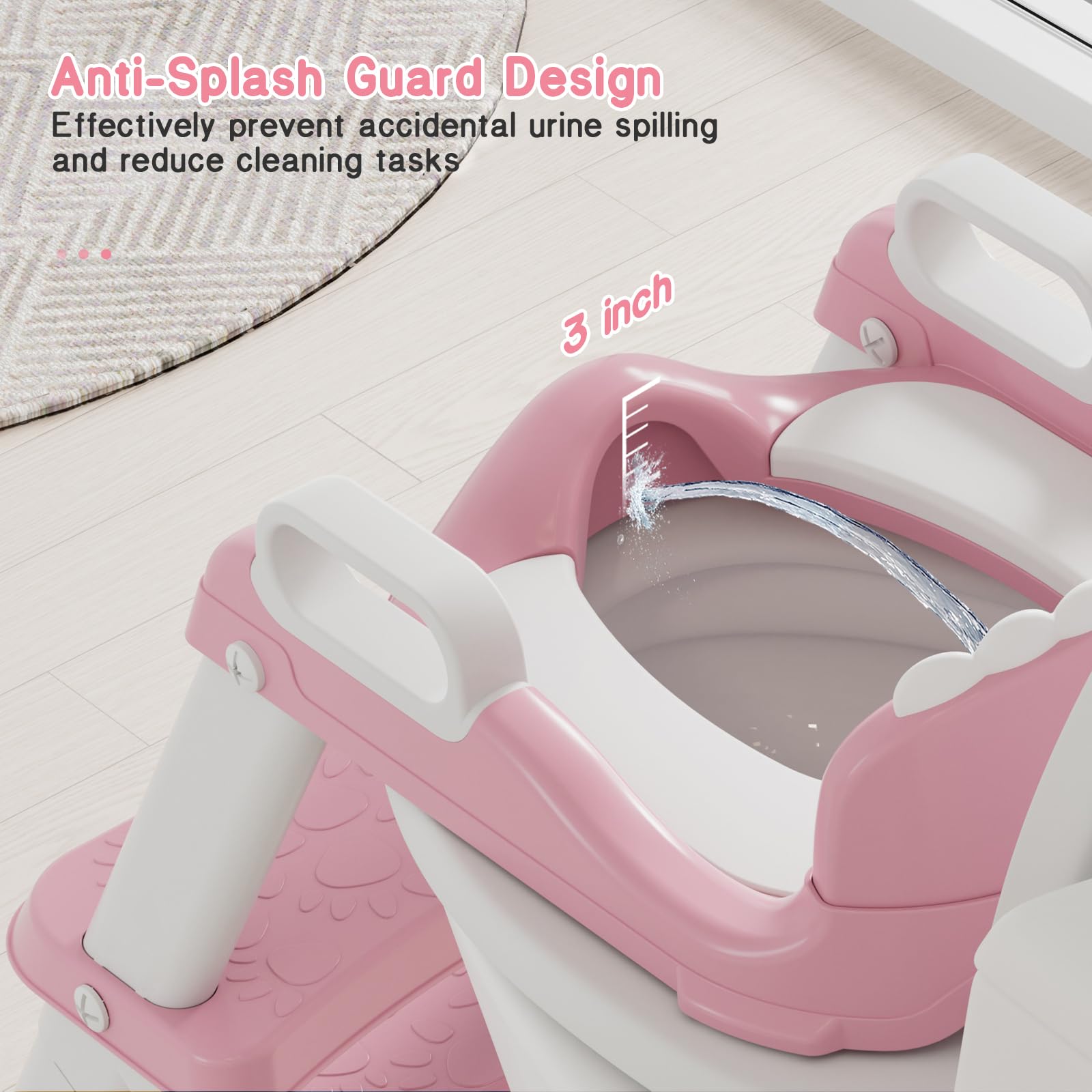 Bonbay potty seat folded compact for space-saving storage