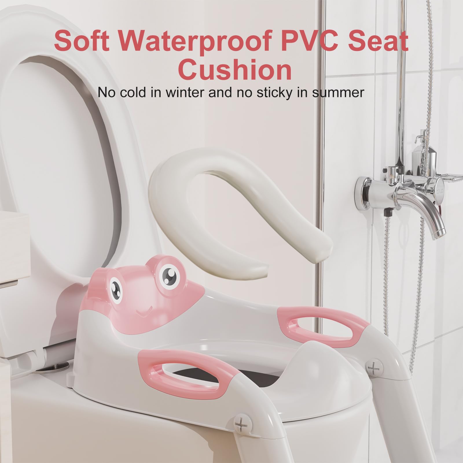Bonbay adjustable-height 8 levels fits most toilets for growing toddlers