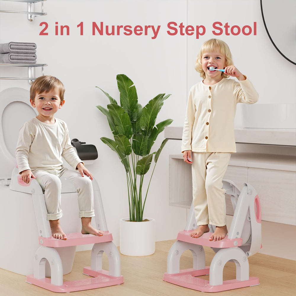 Bonbay potty seat step stool anti-slip bottom pads provide stable training