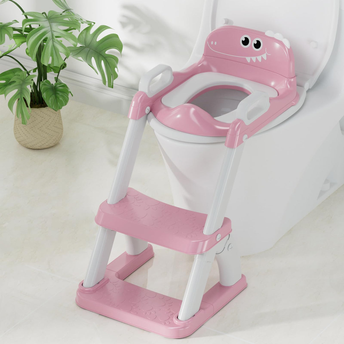 Bonbay potty seat showing triangular stability for secure toddler training