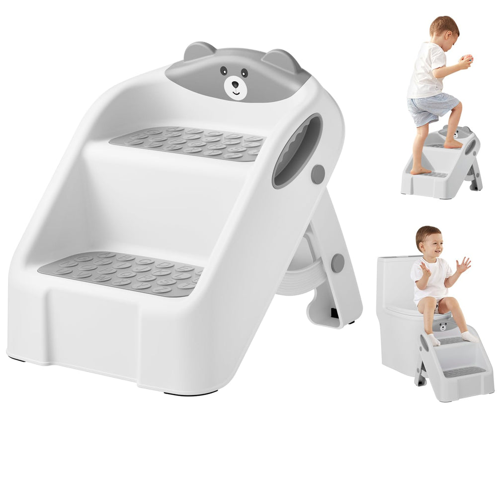 Bonbay 2-step toddler stool foldable design for easy storage and stability.
