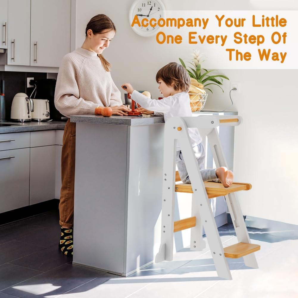 Bonbay Toddler Tower with three height levels for growing kids.
