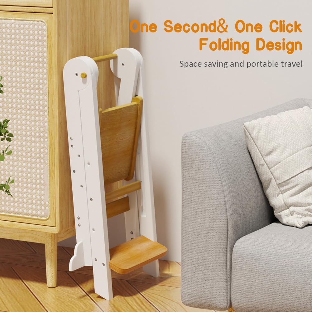 Versatile use in bathroom with Bonbay Toddler Tower for routines.