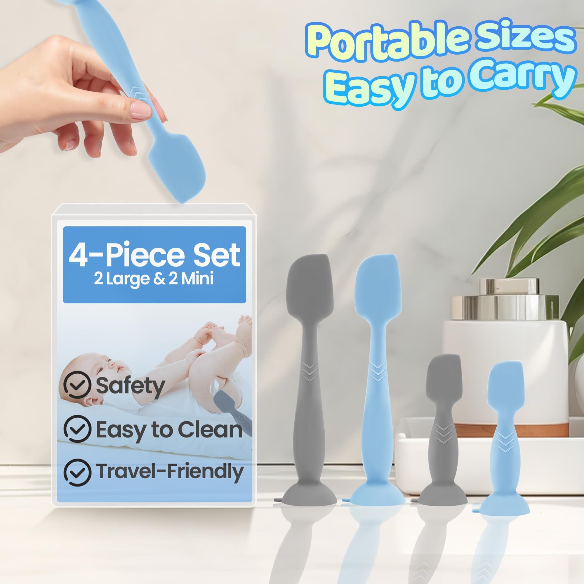 Bonison baby care gift-ready spatula set suitable for baby showers.