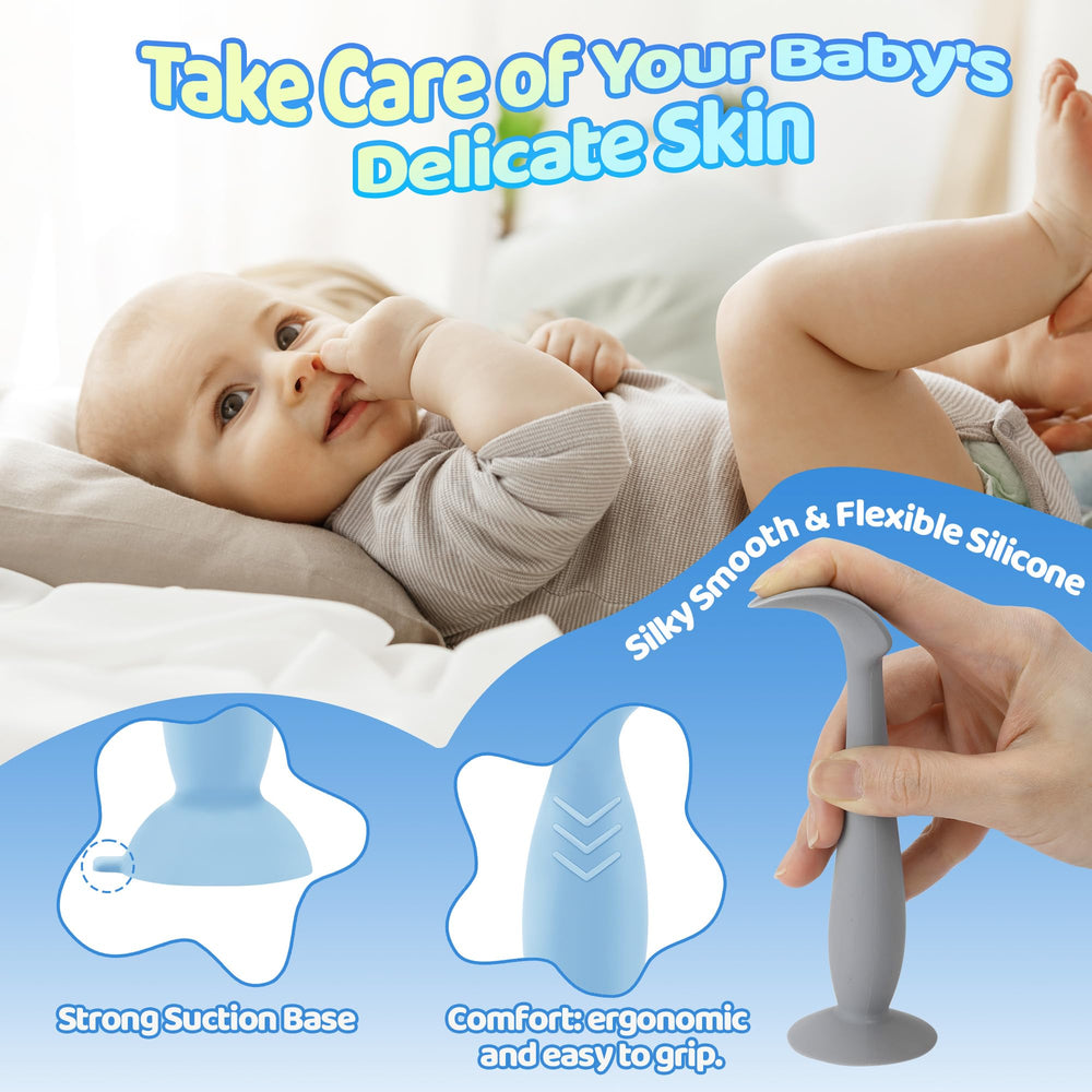 Bonison diaper spatula mini soft-flex ideal for on-the-go diaper changes.