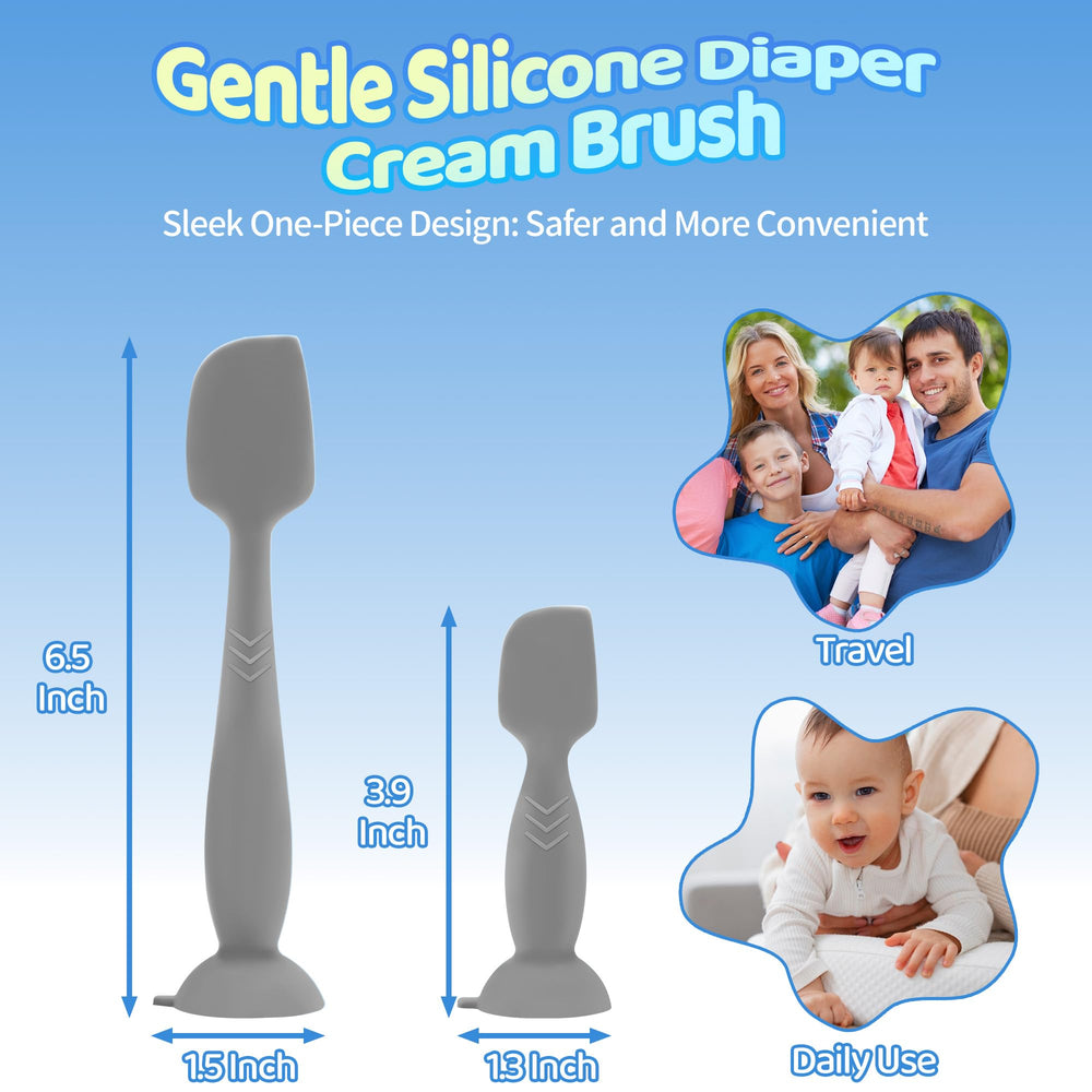 Bonison diaper spatula with suction base keeps it within reach hands-free during changes.
