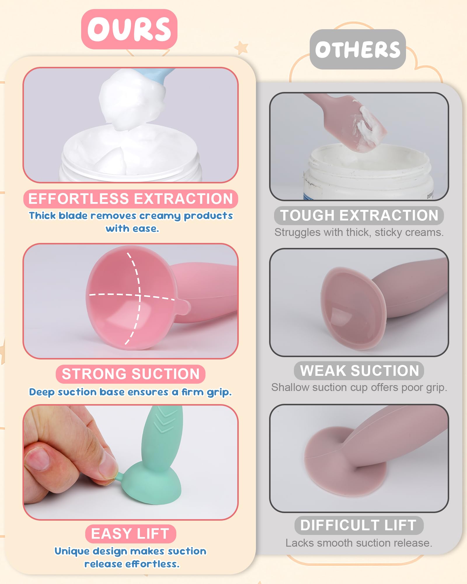 Bonison soft silicone diaper cream spatula gentle on baby skin.