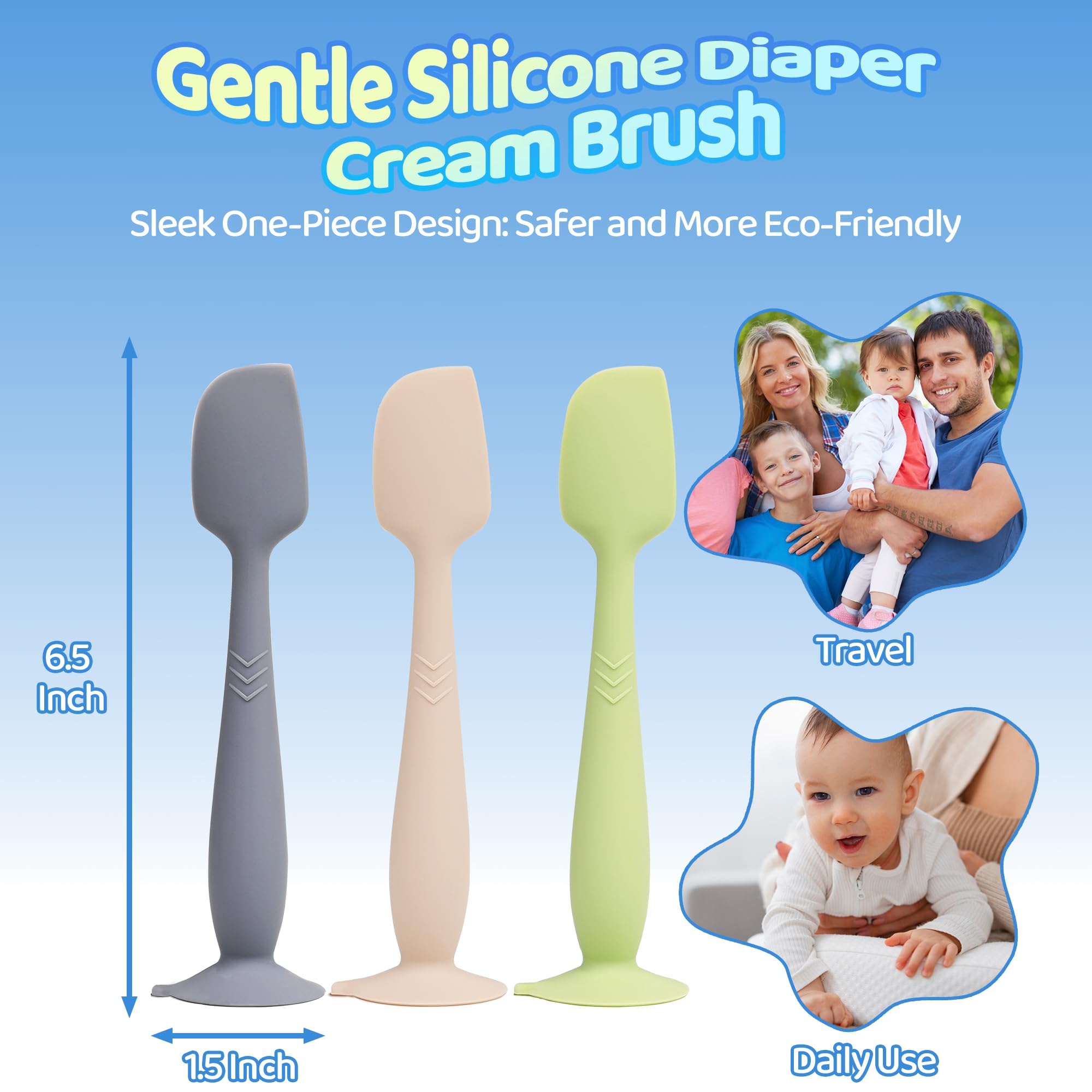 Bonison diaper spatula with suction base for hands-free use.