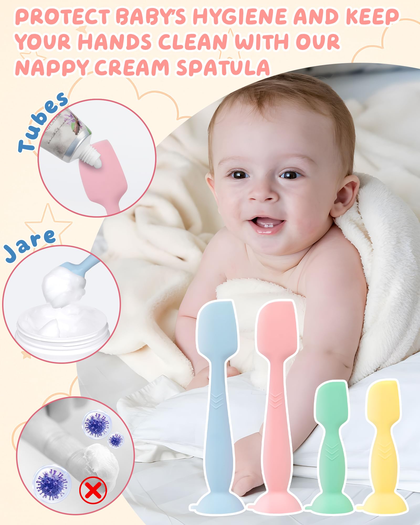 Bonison travel case protects spatulas while traveling with baby essentials.