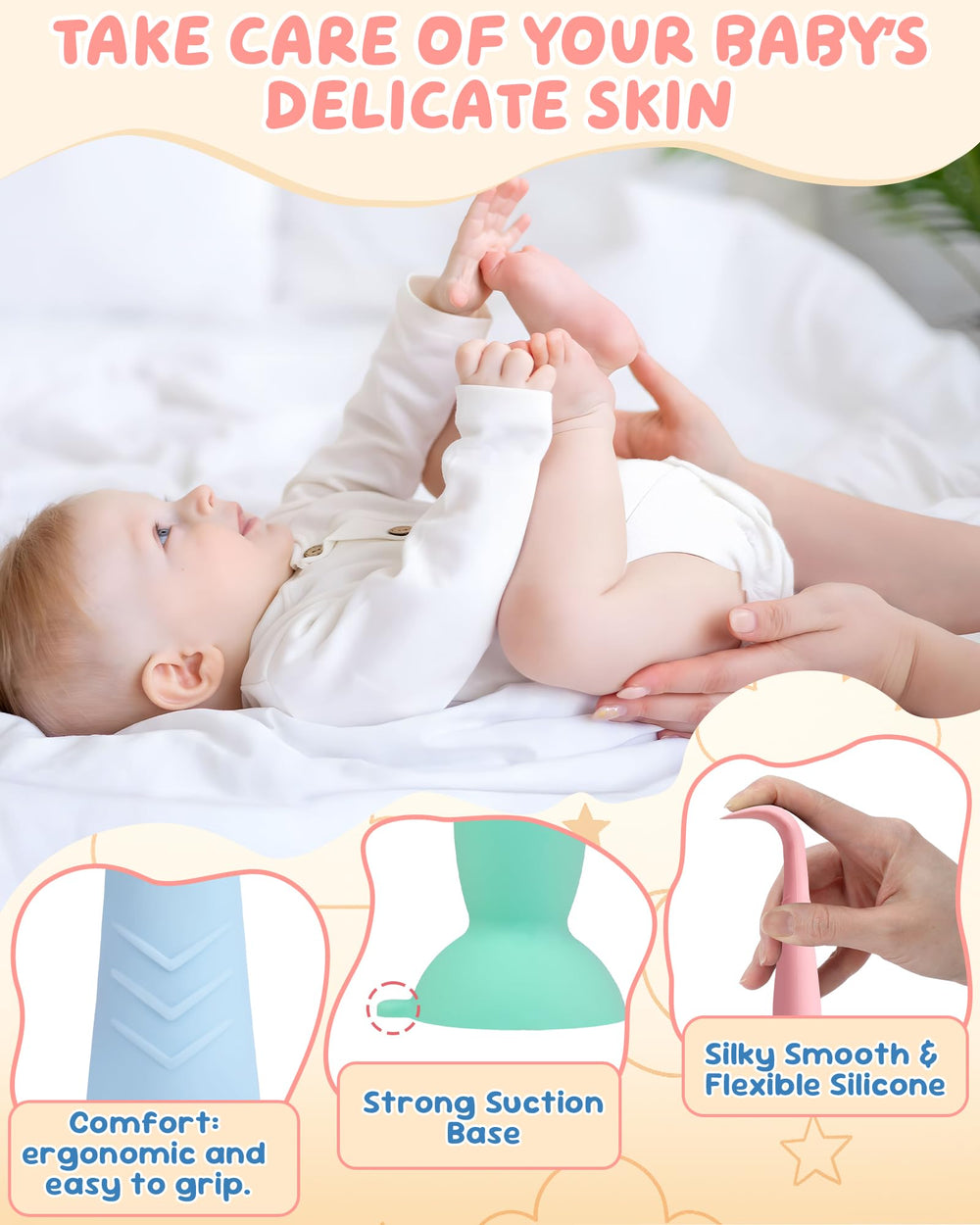 Bonison mini spatula for portable diaper care on the go.