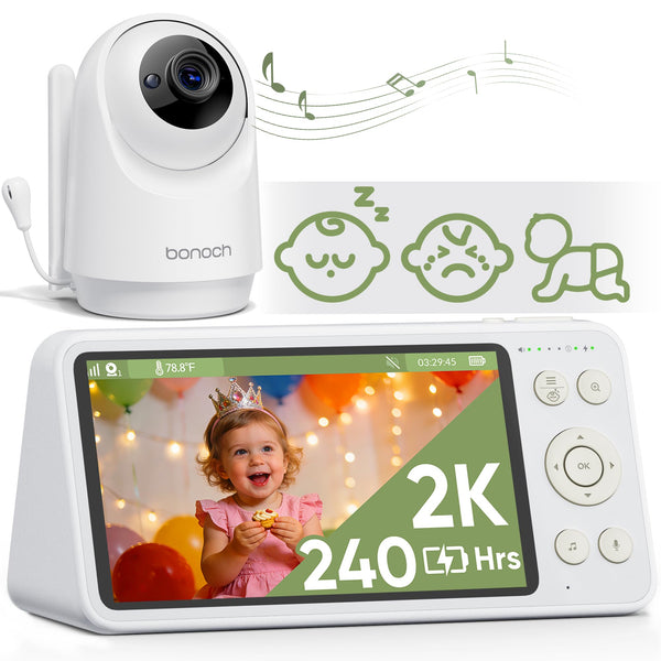 bonoch 1440p display shows crystal-clear day and night monitoring