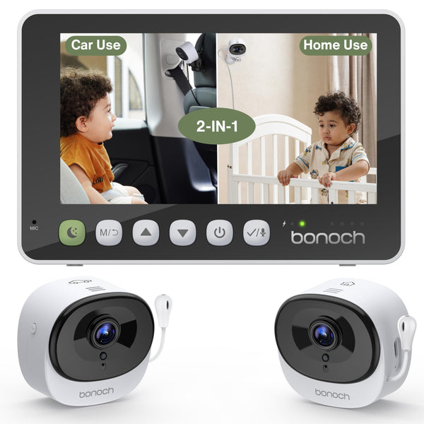 bonoch 2-in-1 car camera view for on-the-go baby monitoring.
