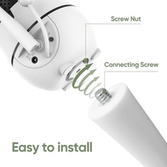 bonoch mount connects quickly with screw and nut for easy setup