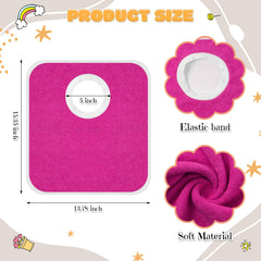 Bonuci full-coverage bib in light pink, protects clothes during feeding.