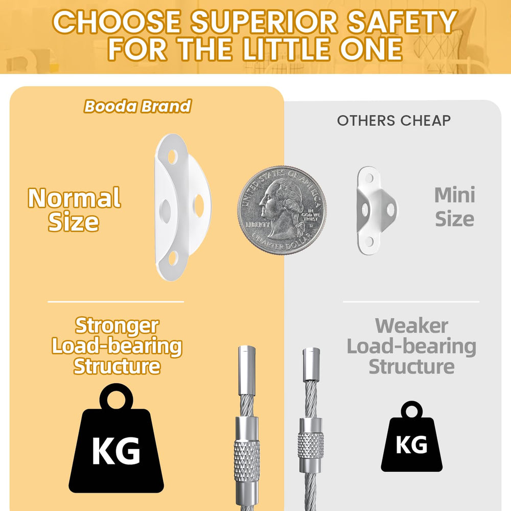 Booda Brand heavy-duty strap tested to 400 lbs, ensuring strong restraint.