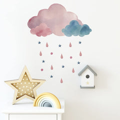 BooDecal rain drops stars wall mural adds whimsy to nurseries.