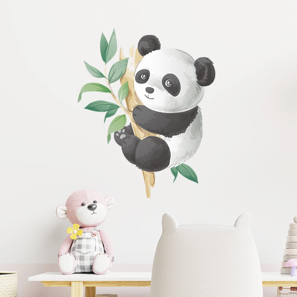 Boodecal panda decal brings soft art to bedrooms with an imaginative vibe.