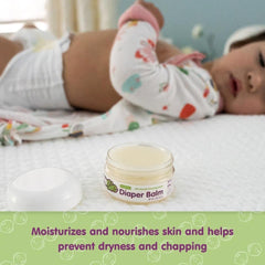 Boogie Diaper Balm hands applying, illustrating easy, safe on-the-go use.