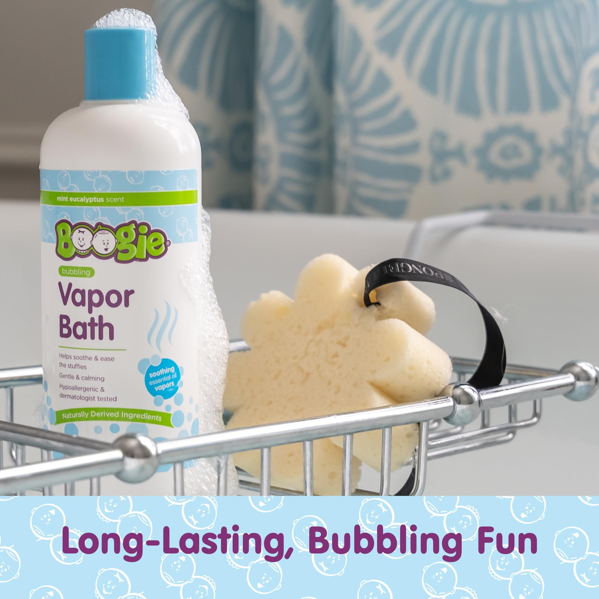 Label highlights plant extracts and fragrance in Boogie Kids Bubble Bath