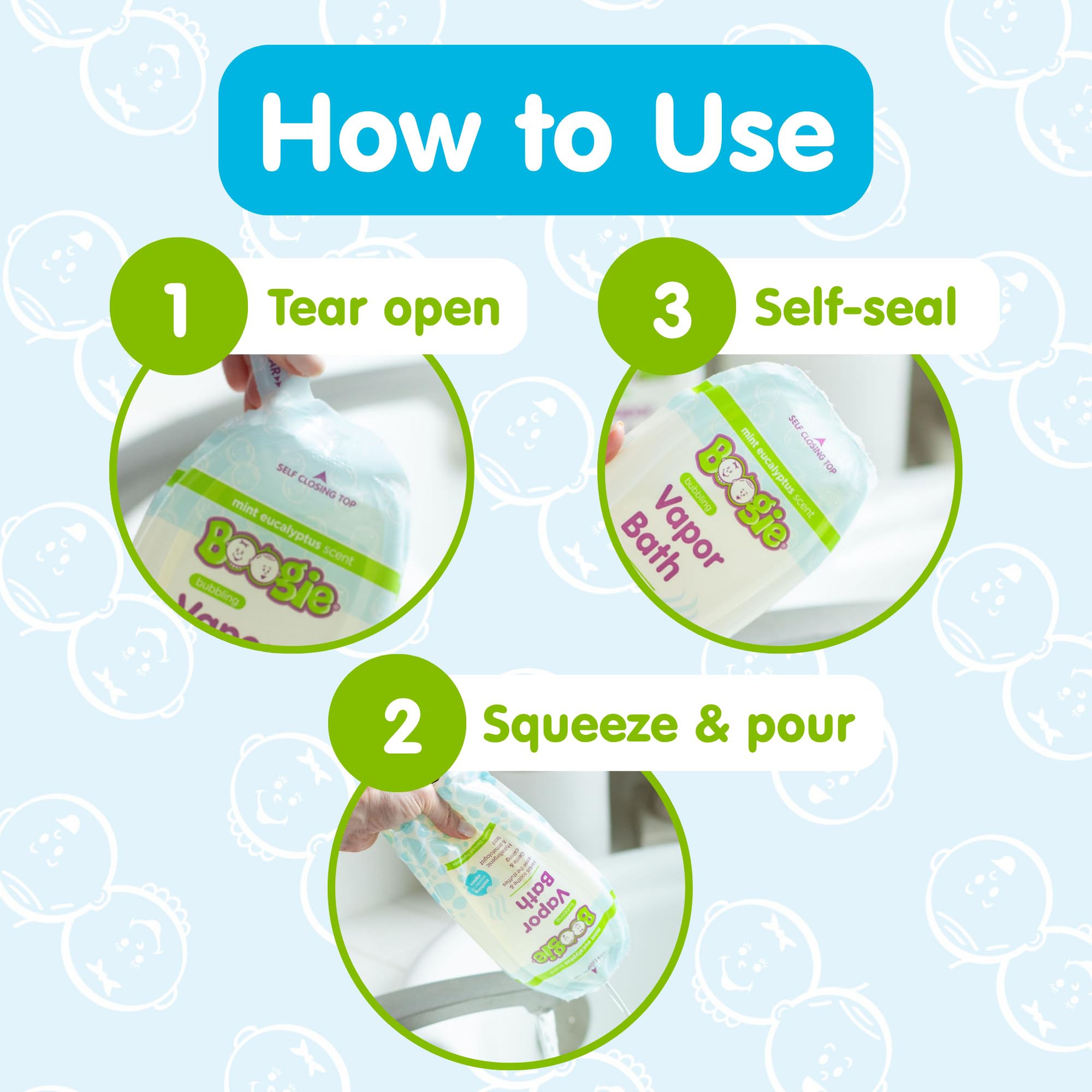 Leak free pouch design reduces spills during bath time