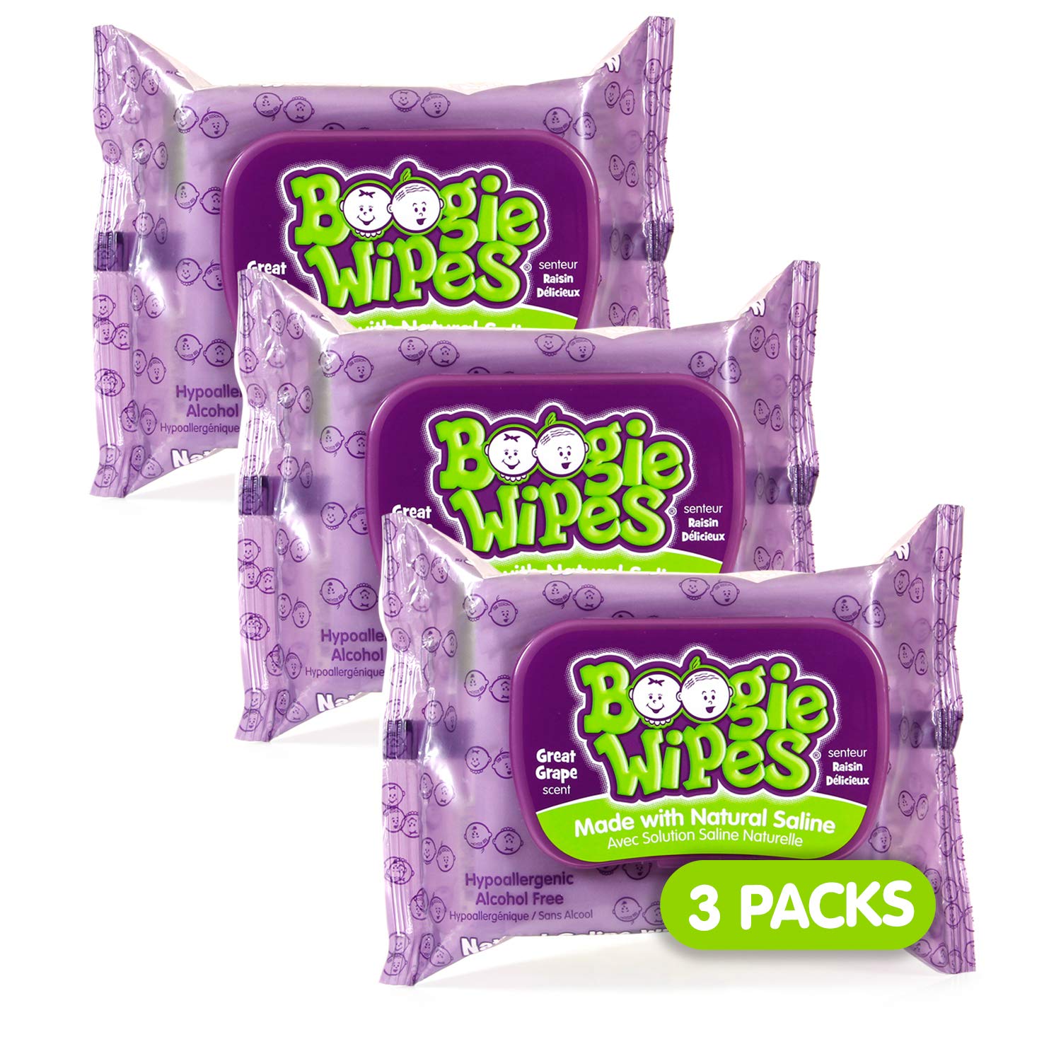 Boogie saline nose wipes bottle for gentle cleansing in kids’ routines