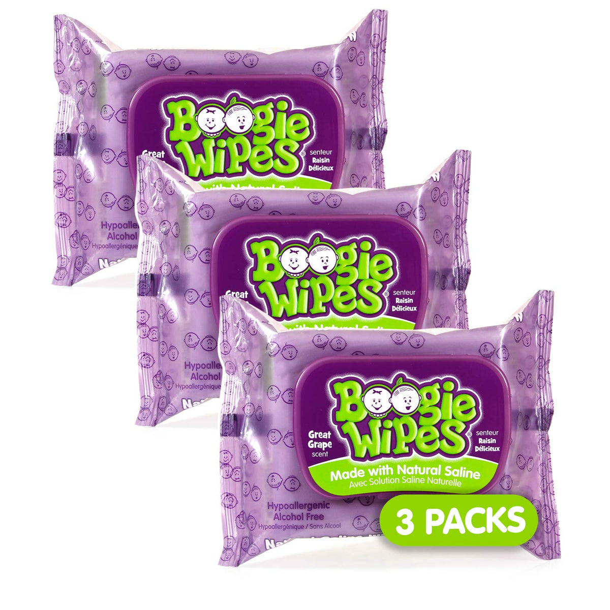 Boogie saline nose wipes bottle for gentle cleansing in kids’ routines