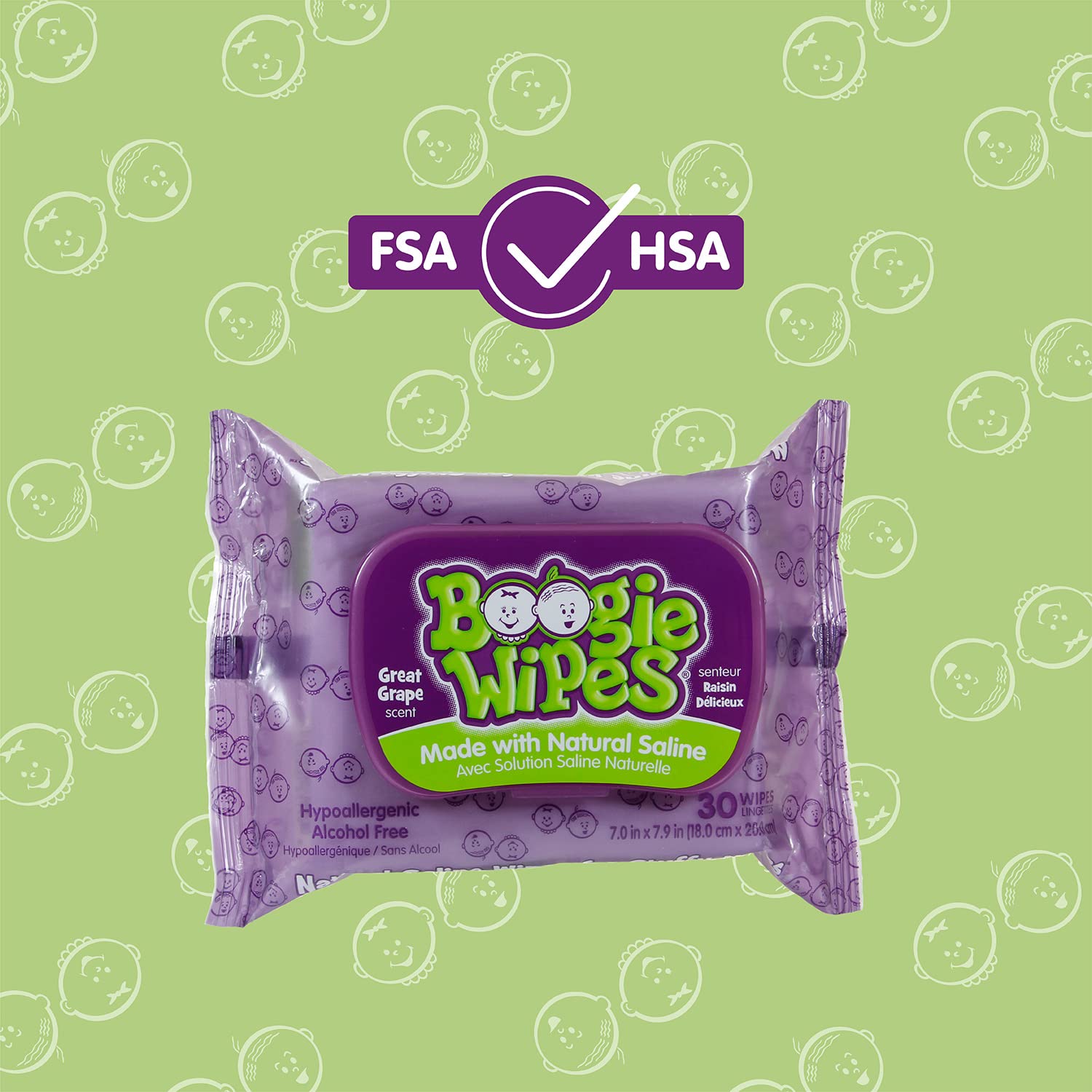 Open Boogie wipes pack ready for quick nose care