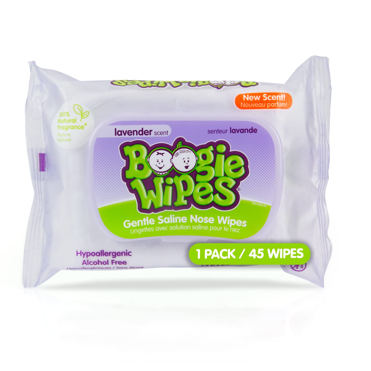 Boogie Saline Nose Wipes resealable pack for easy daily use