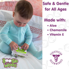 Boogie saline wipe close-up showing soft texture and moisture.