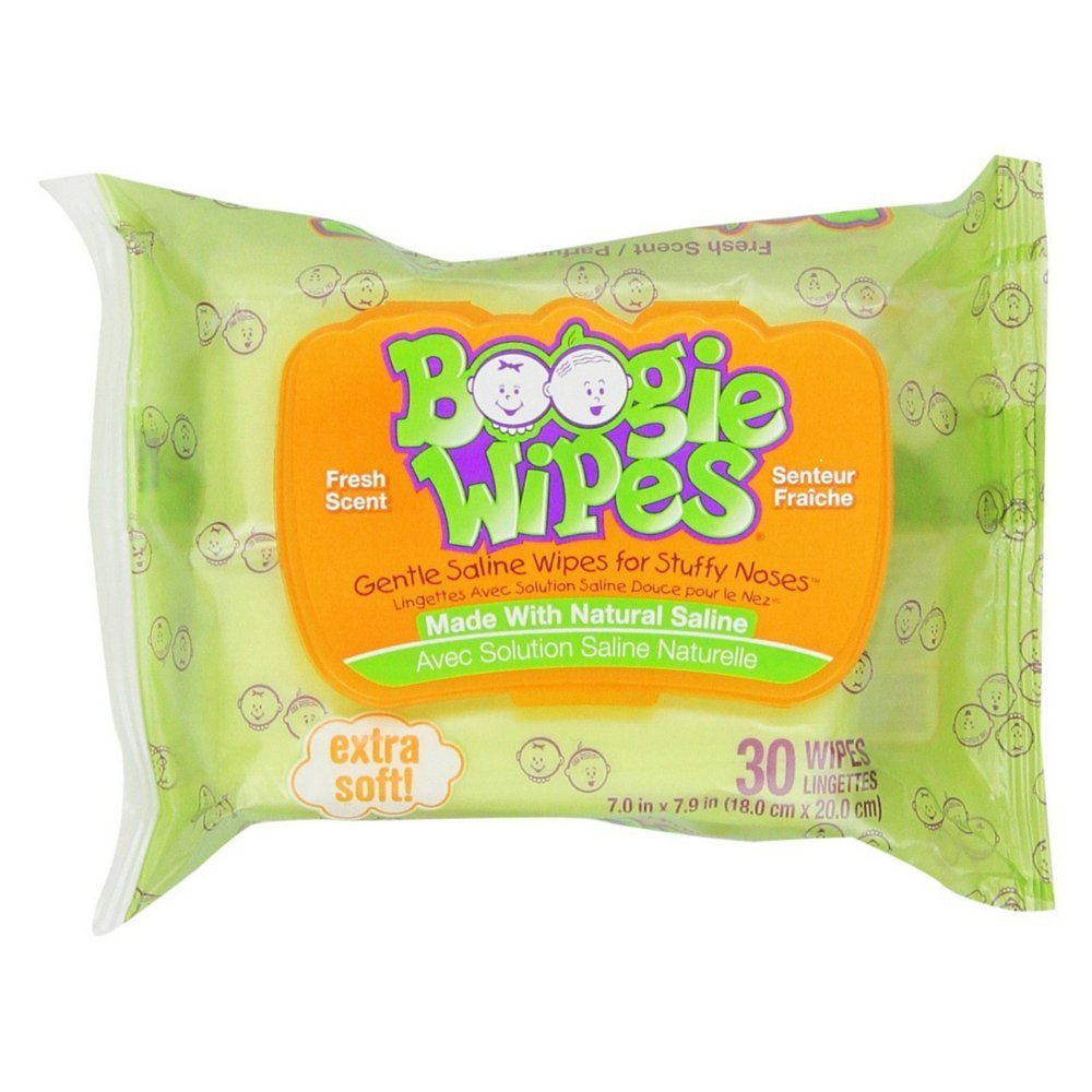 Boogie Wipes Fresh Scent nose wipes soothe sensitive noses and help clear nasal congestion