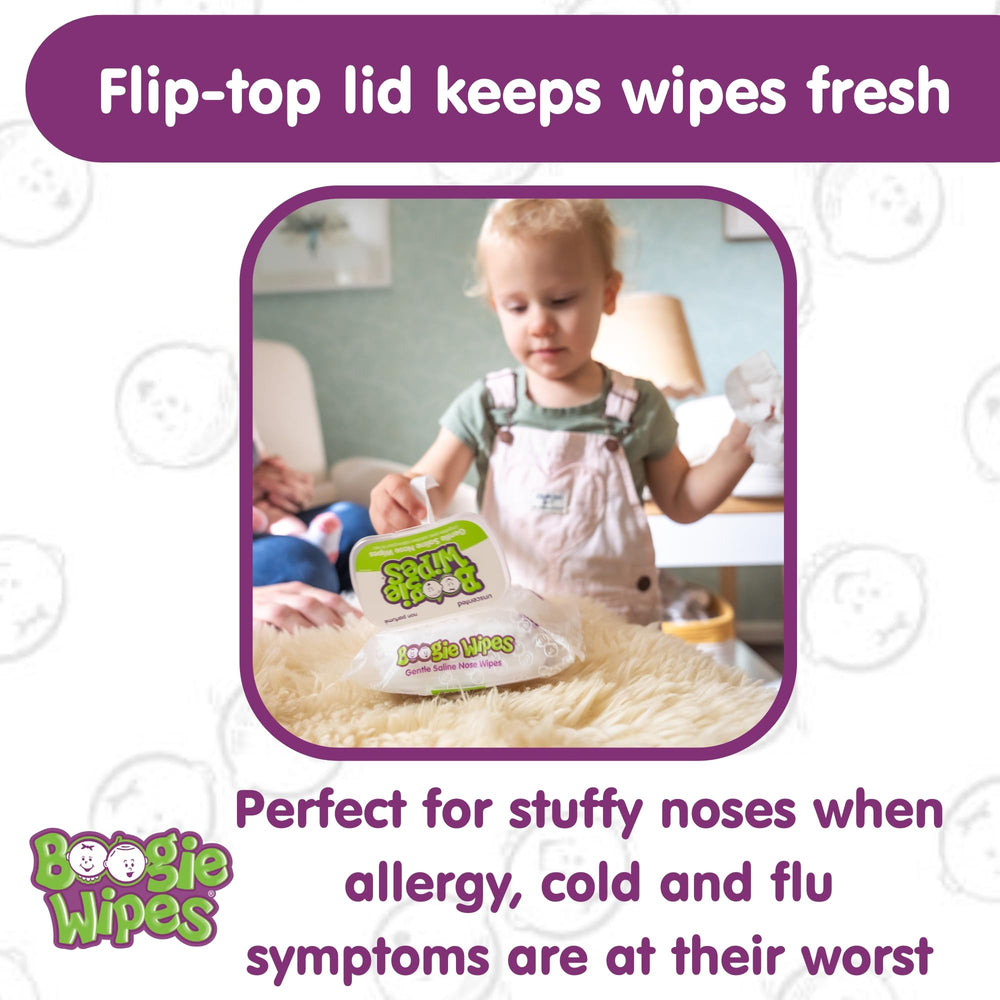Boogie Wipes natural saline formula for gentle cleaning
