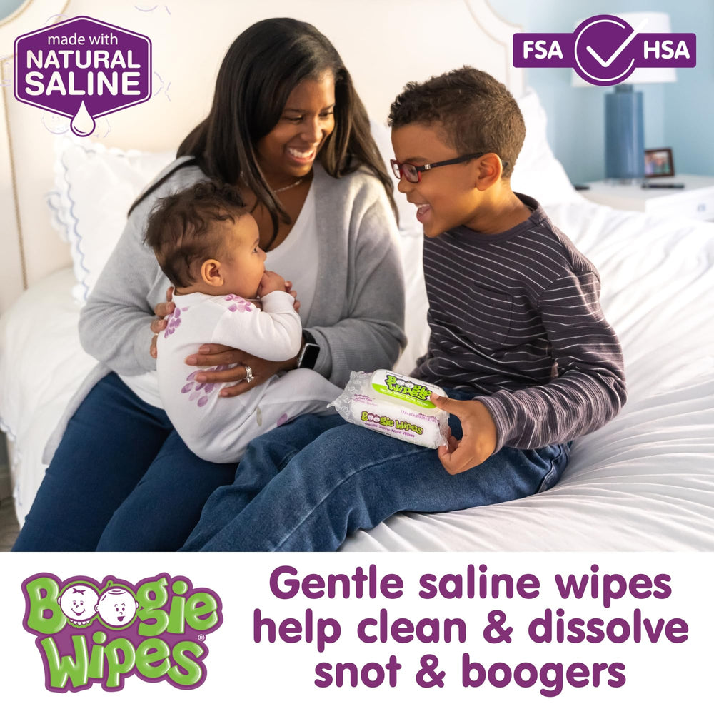 Boogie Wipes pack of 3 with resealable lid for mess-free use