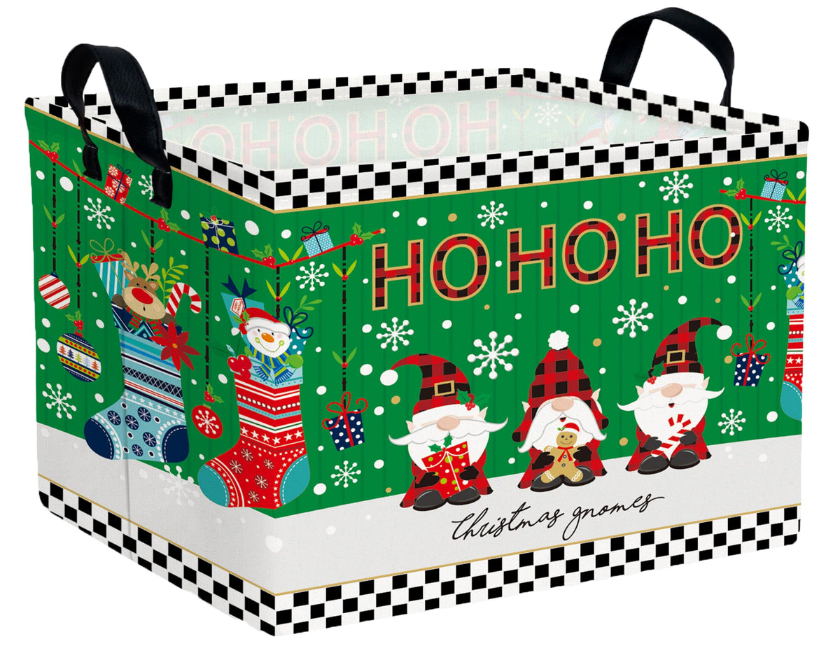 Boohit Christmas gifts basket with collapsible design for easy storage.