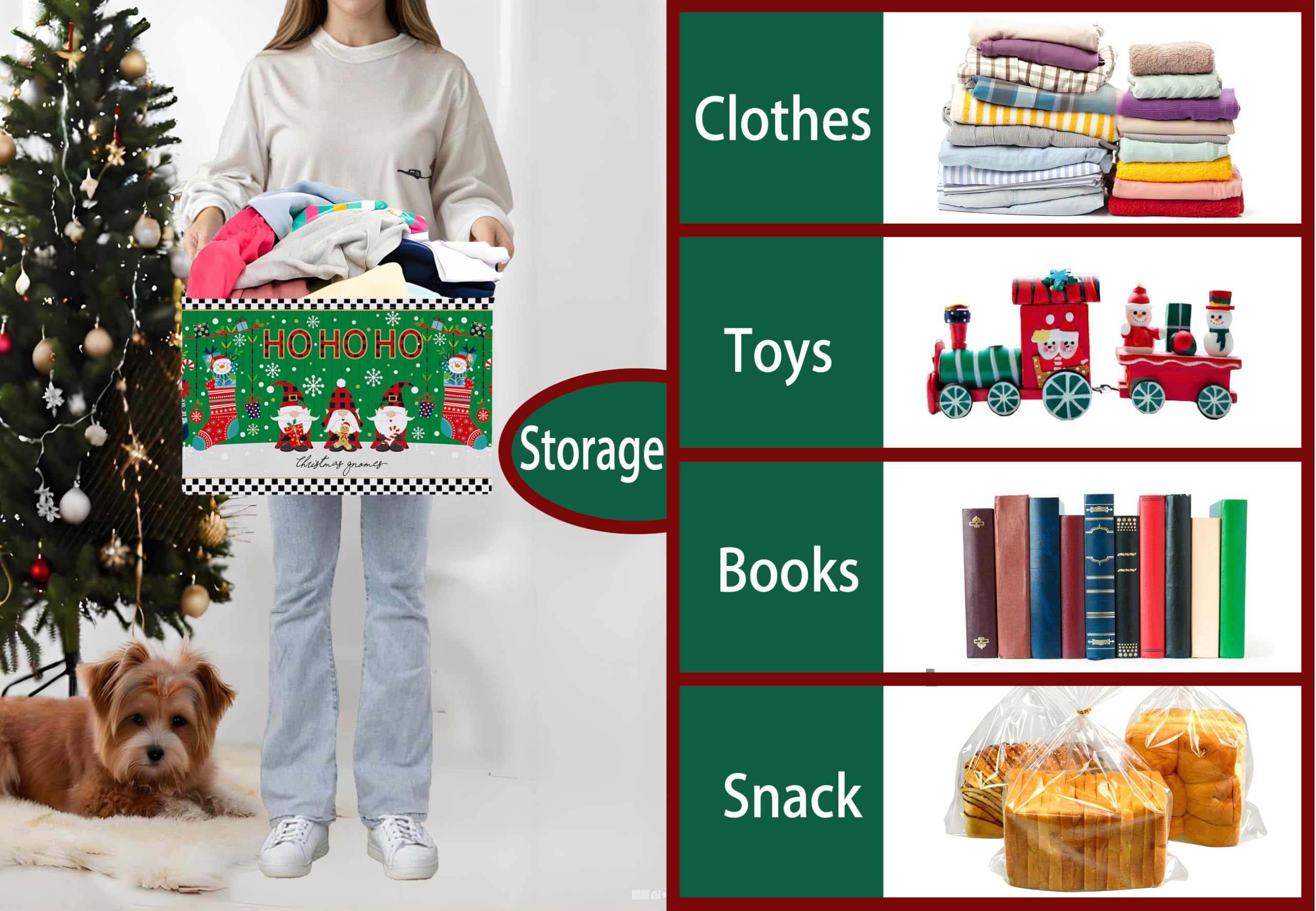Boohit collapsible storage fits neatly away when not in use.